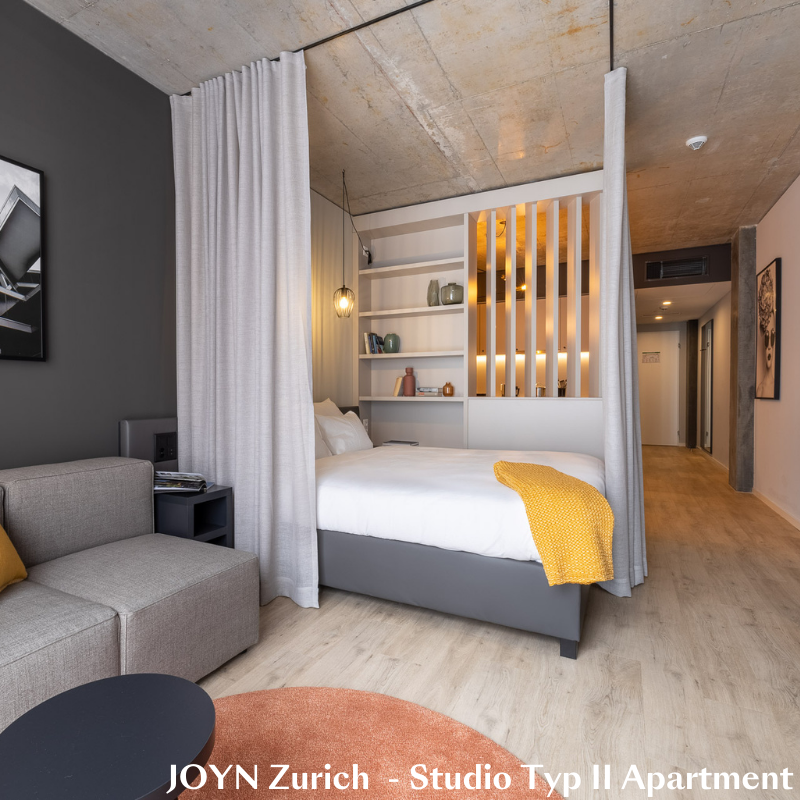 JOYN Serviced Living Zurich Studio Typ II Apartment