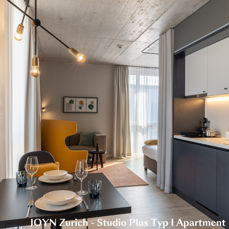 JOYN Serviced Living Zurich Studio Plus Typ I Apartment