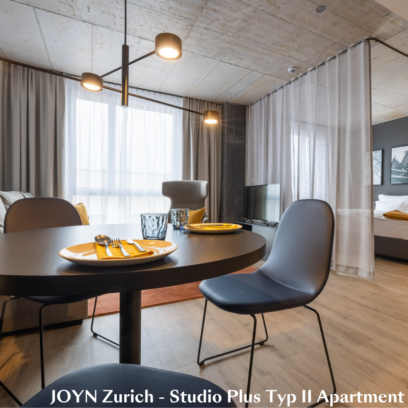 JOYN Serviced Living Zurich Studio Plus Typ II Apartment